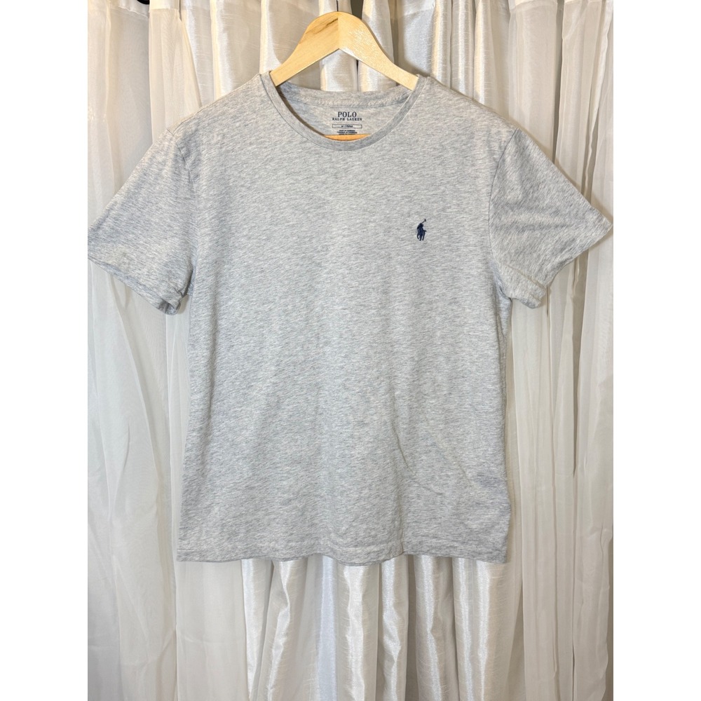 Polo Ralph Lauren T-Shirt Mens Medium Grey Short Sleeve Pony Logo Crewneck